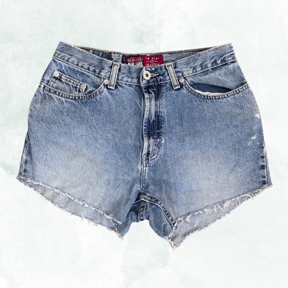 Vintage Old Navy mid rise denim shorts, size 25-26
